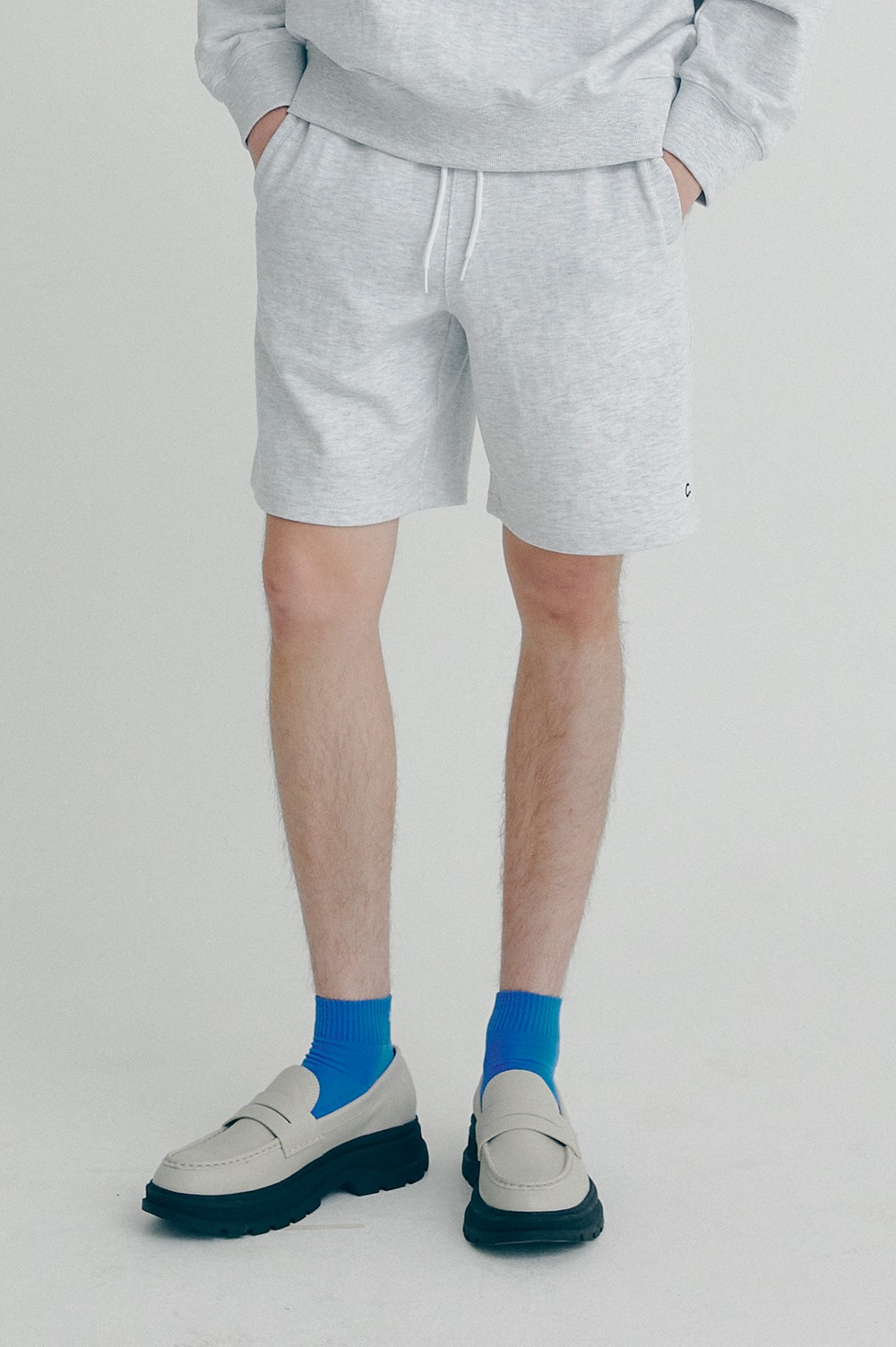 clove - New Active Half Shorts_Men (Light Grey)