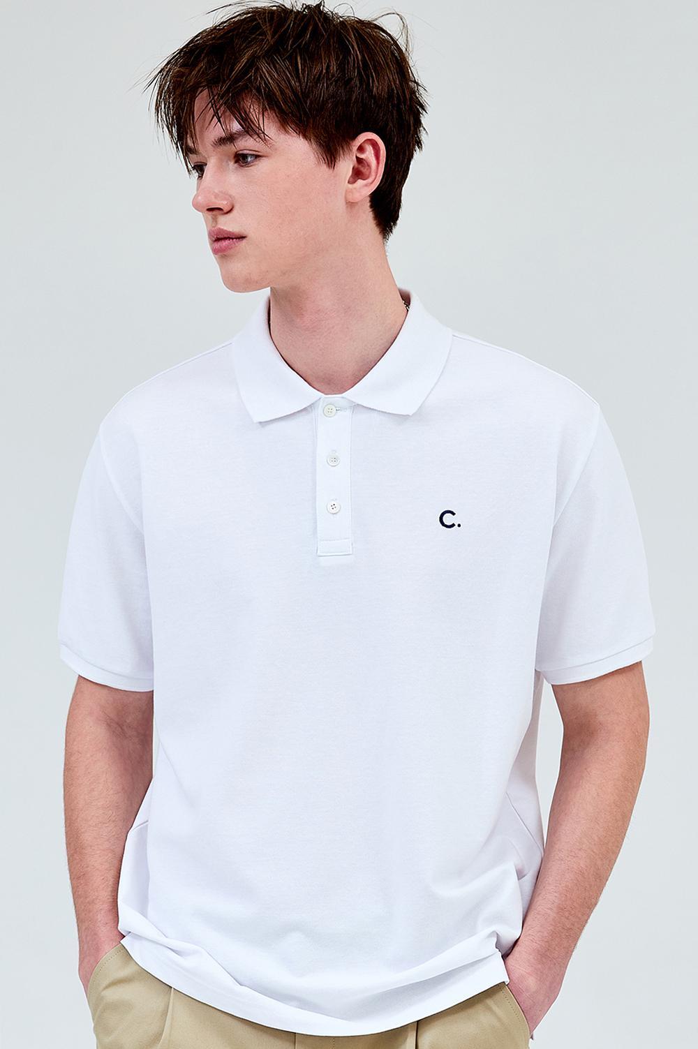 clove - [23SS clove] Court Logo Pique T-Shirt (White)