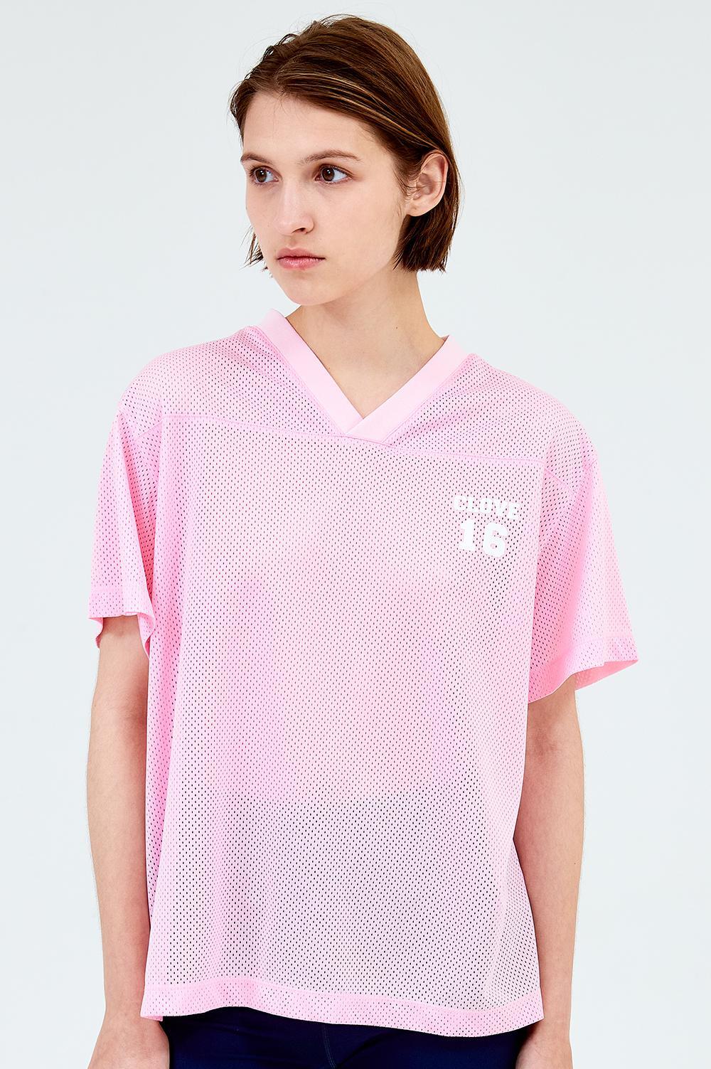 clove - [23SS clove] Mesh Jersey T-Shirt (Pink)