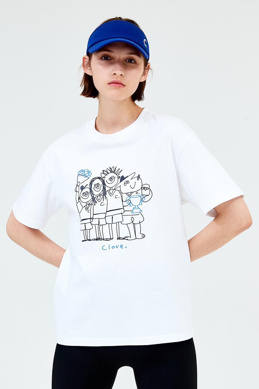 clove - [23SS clove] Crew Graphic T-shirt (White)