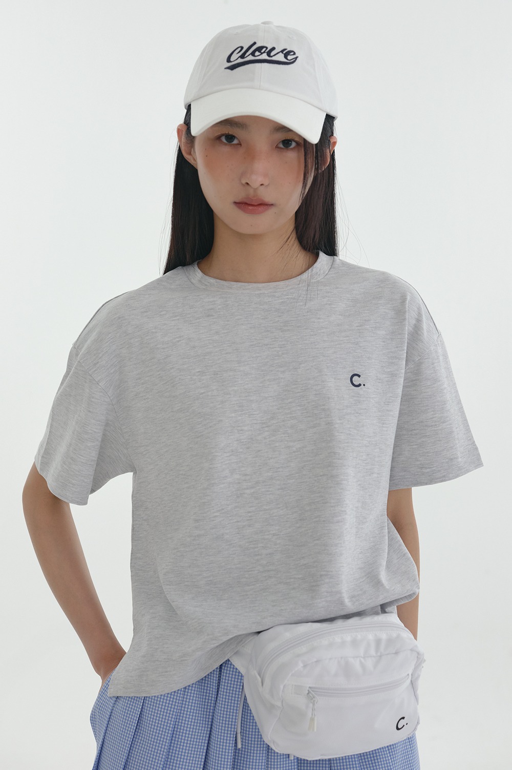 clove - [24SS clove] Daily T-Shirt (Light Grey)