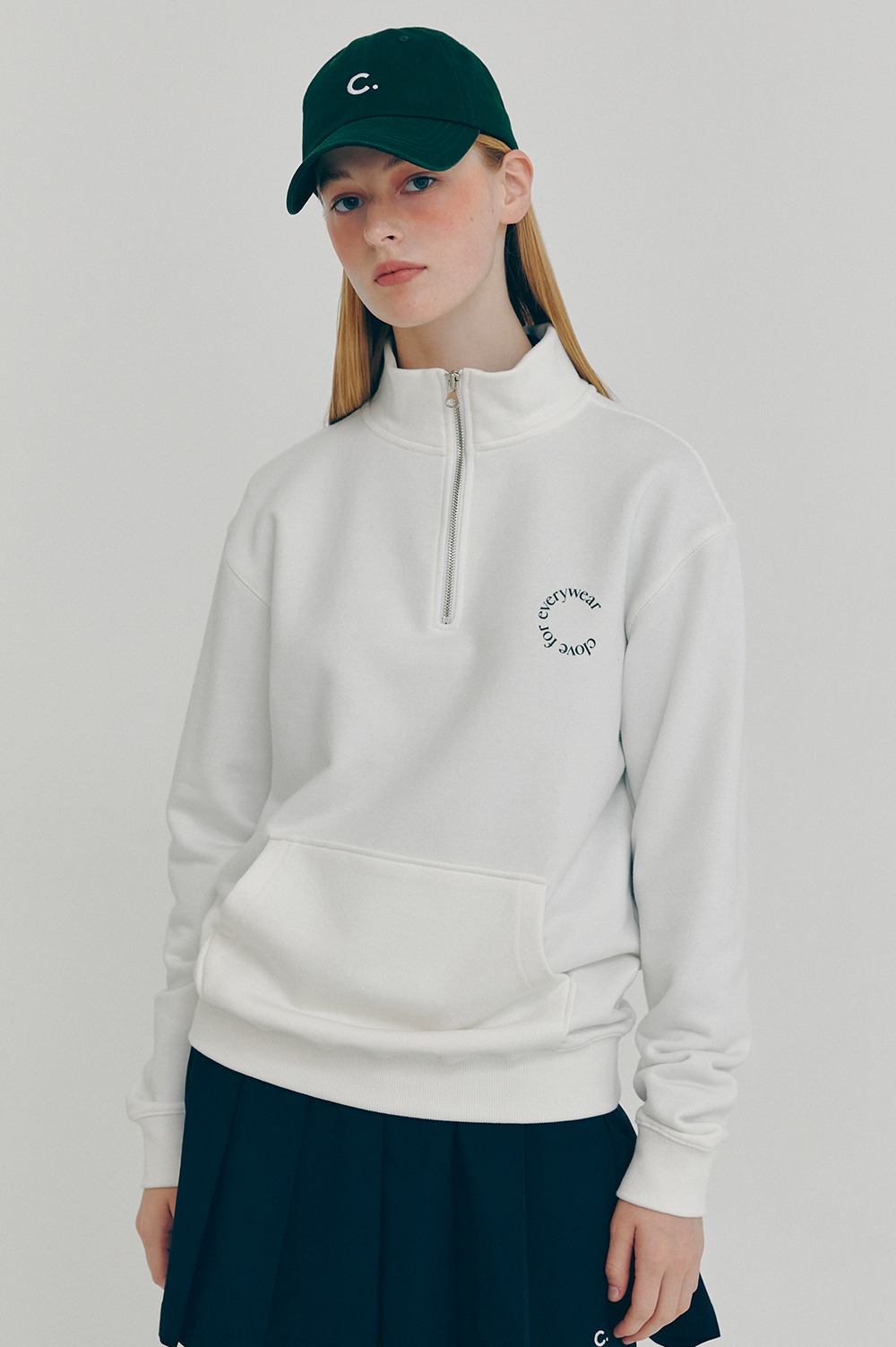 clove - Active Half-zip Sweatshirt (Ivory)