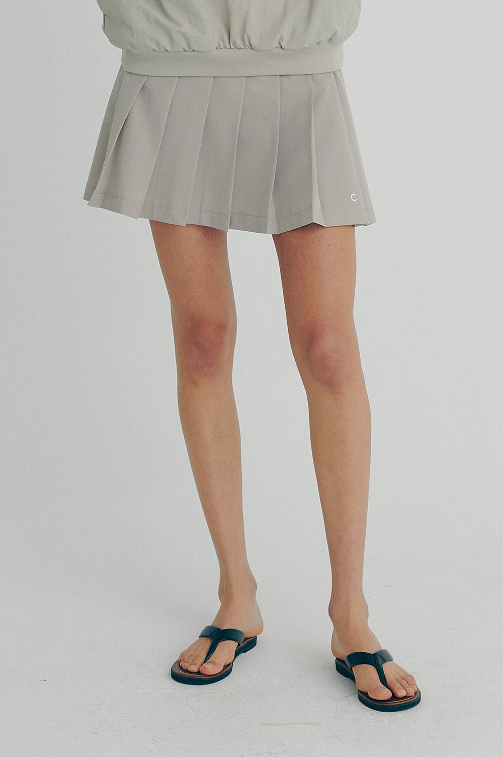 clove - [22SS clove] Pleated Skirt (Beige)