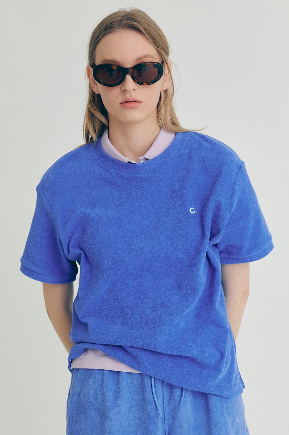 clove - [22SS clove] Terry T-Shirt_Women (Blue)