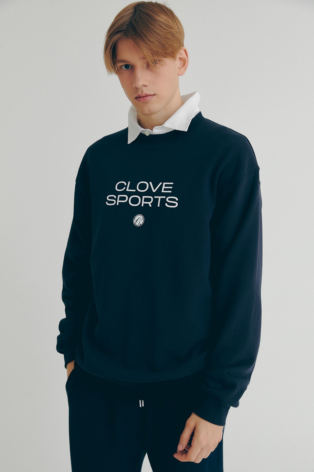 clove - [22FW clove] Sports Sweatshirt (Dark Navy)