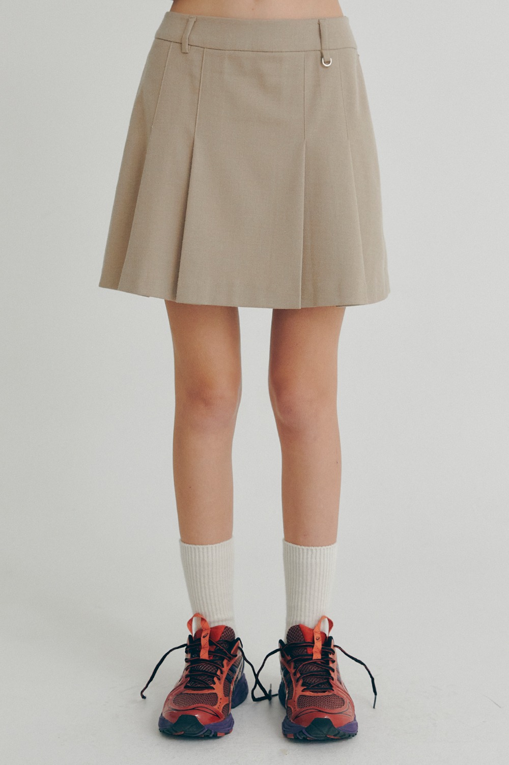 clove - [22FW clove] Wool Pleated Skirt (Beige)