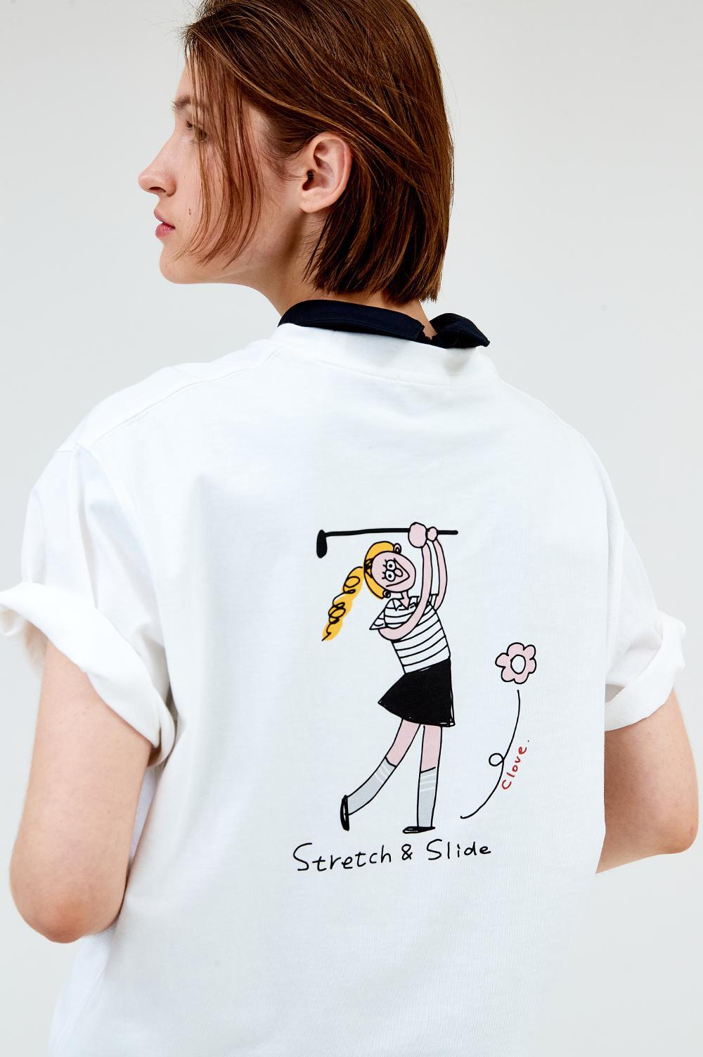 clove - [23SS clove] Golf Graphic T-shirt (White)