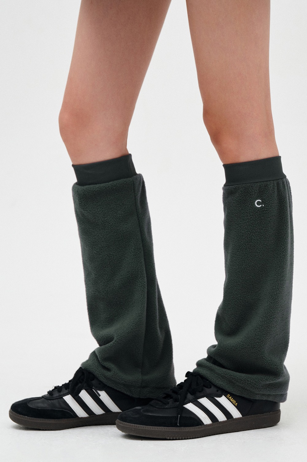 clove - [23FW clove] Fleece Leg Warmer (Charcoal)