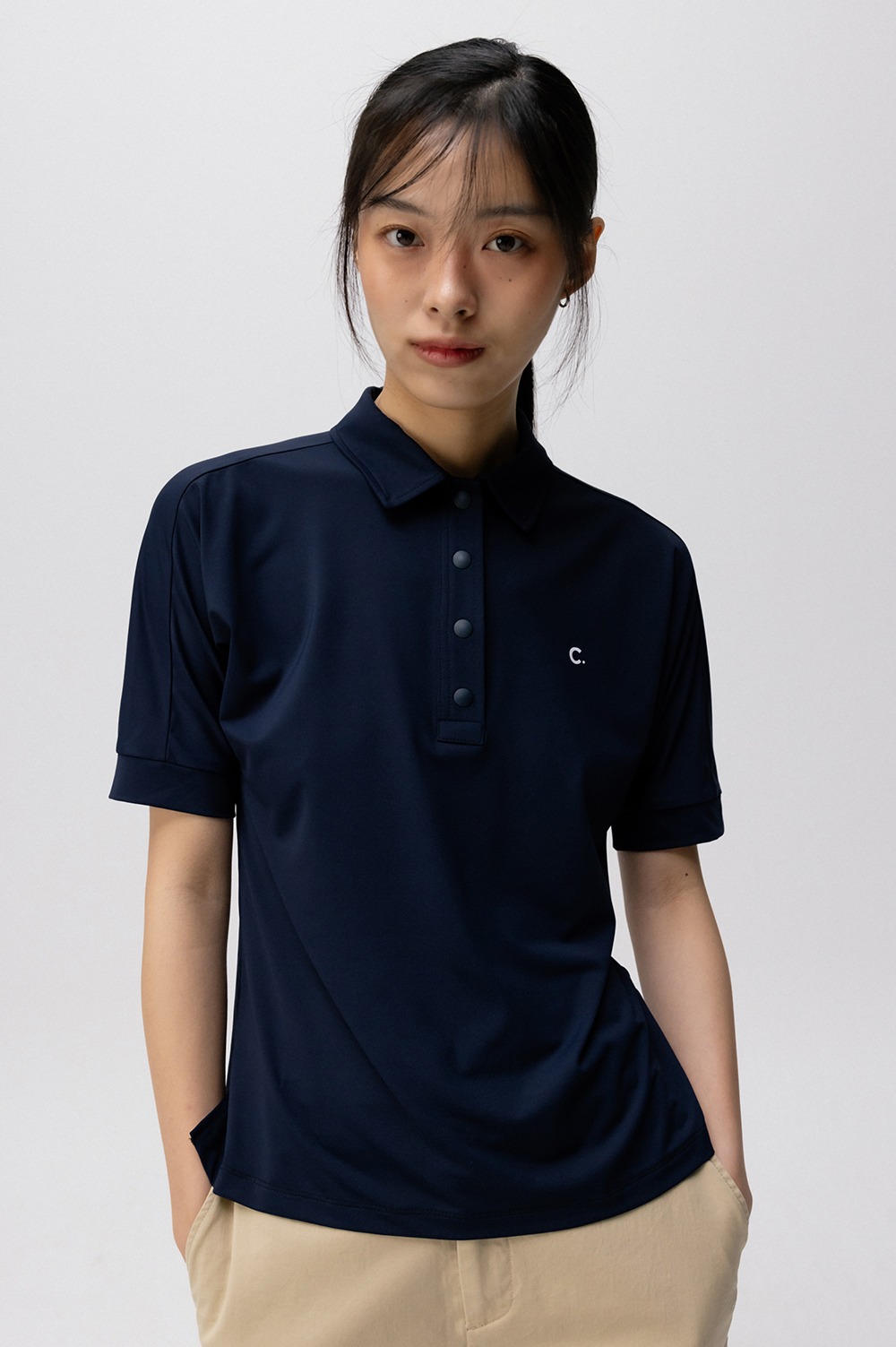 clove - [24SS clove] Slim Polo Shirt (Navy)