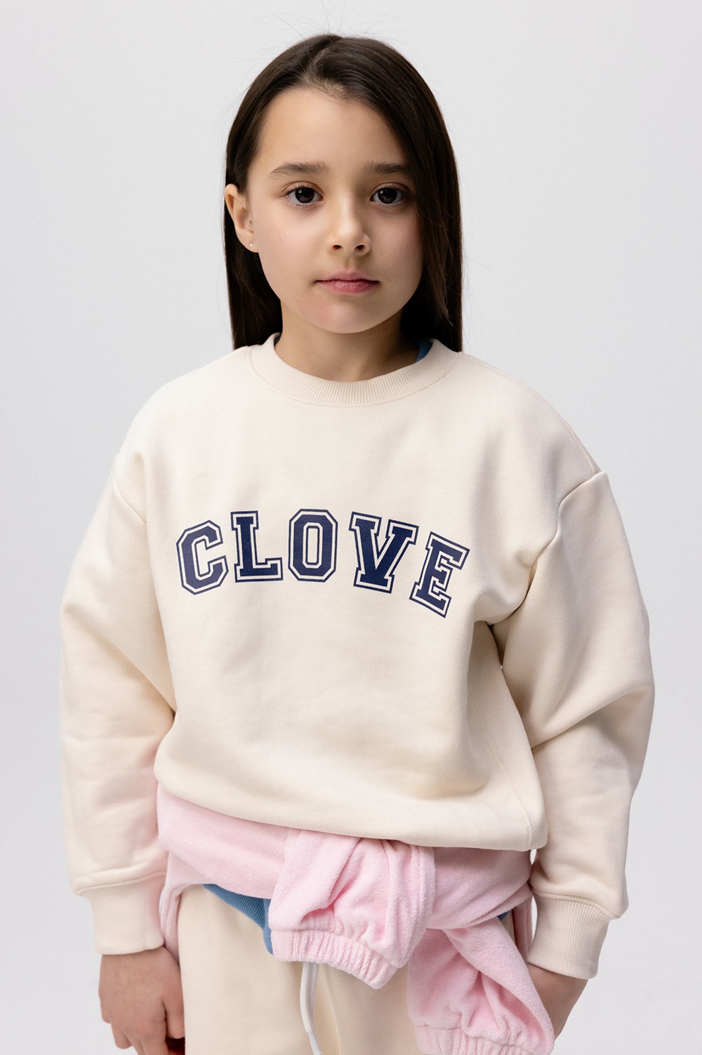 clove - [24SS clove] Logo Sweatshirt_Kids (Cream)