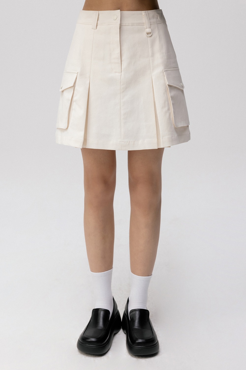 clove - [24SS clove] Cargo Skirt (Cream)