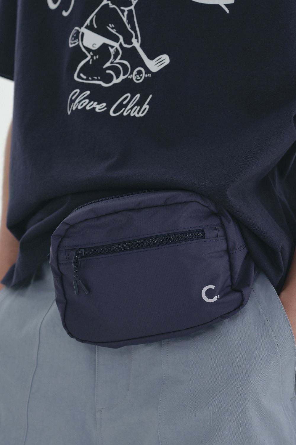 clove - [24SS clove] Cube Belt Bag (Navy)