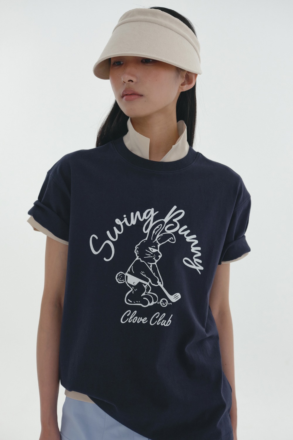 clove - [24SS clove] Swing Bunny T-Shirt (Navy)