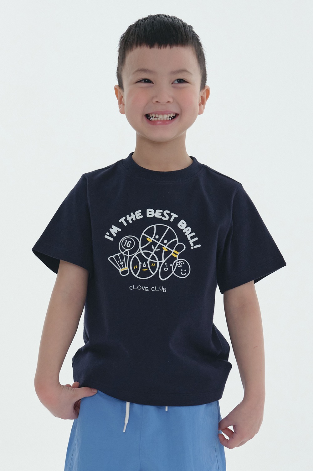 clove - [24SS clove] Best Ball T-shirt_Kids (Navy)