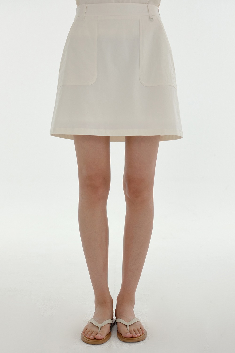 clove - [24SS clove] Logo Waistband Skirt (White)